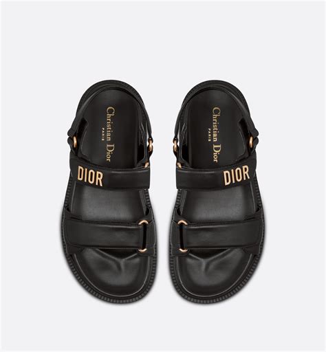 dioract sandal black lambskin